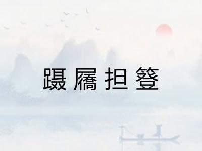 蹑屩担簦