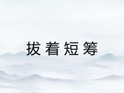 拔着短筹