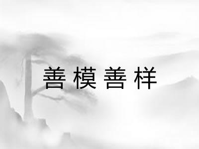 善模善样