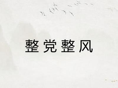 整党整风