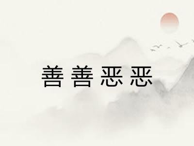 善善恶恶