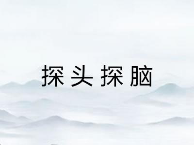 探头探脑 探头探脑