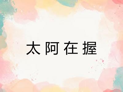 太阿在握