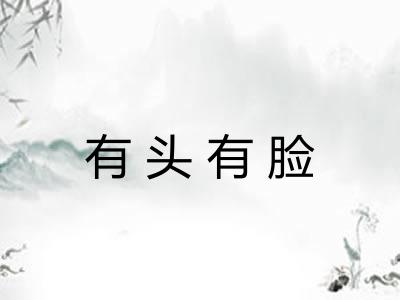 有头有脸 有头有脸