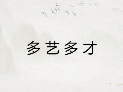 多艺多才