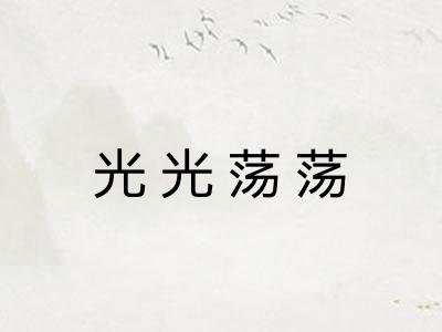 光光荡荡