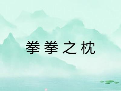 拳拳之枕