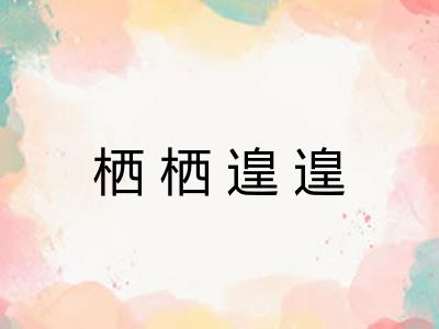 栖栖遑遑