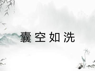 囊空如洗