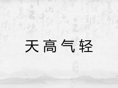 天高气轻