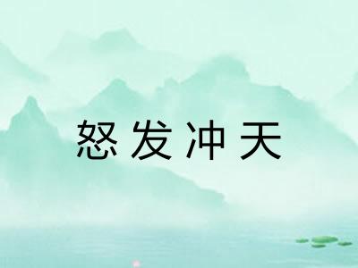 怒发冲天