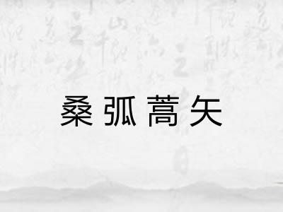 桑弧蒿矢