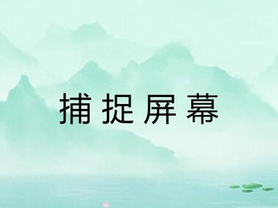捕捉屏幕