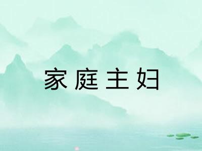 家庭主妇