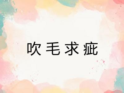吹毛求疵
