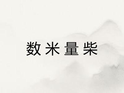 数米量柴
