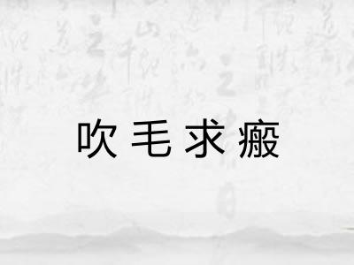 吹毛求瘢