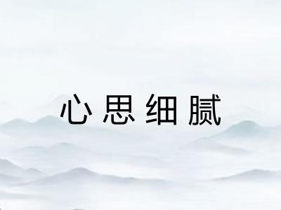 心思细腻