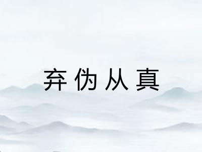 弃伪从真
