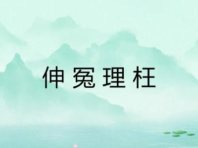 伸冤理枉