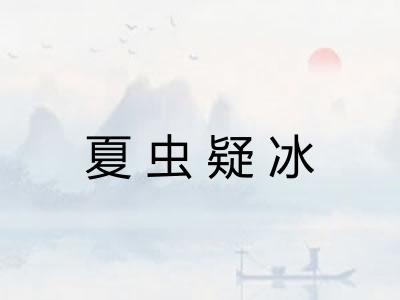 夏虫疑冰