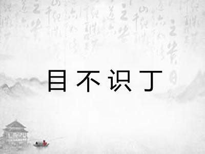 目不识丁
