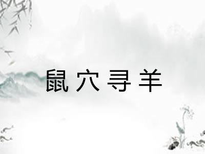 鼠穴寻羊