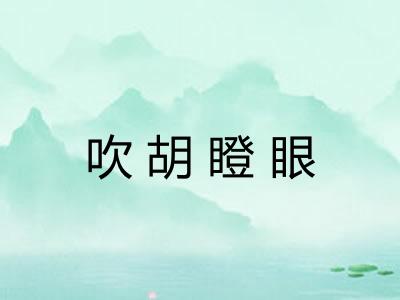 吹胡瞪眼