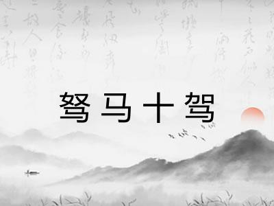 驽马十驾