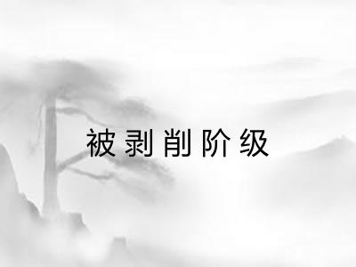 被剥削阶级