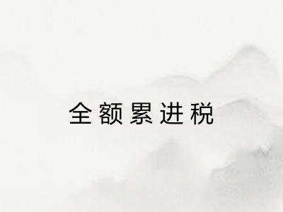 全额累进税