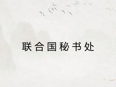 联合国秘书处