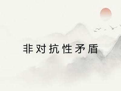 非对抗性矛盾
